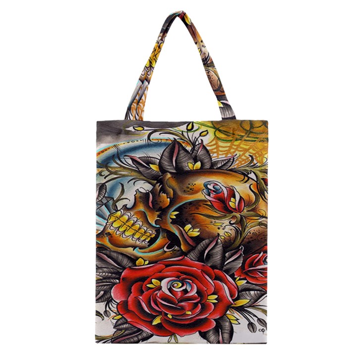 Flower Art Traditional Classic Tote Bag