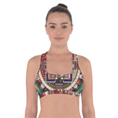 Colorful Mandala Cross Back Sports Bra