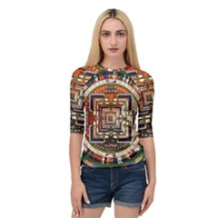 Colorful Mandala Quarter Sleeve Tee