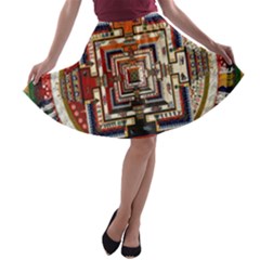 Colorful Mandala A-line Skater Skirt