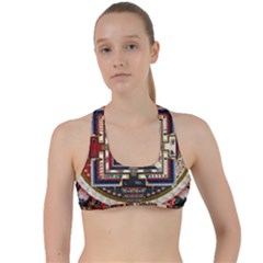 Colorful Mandala Criss Cross Racerback Sports Bra