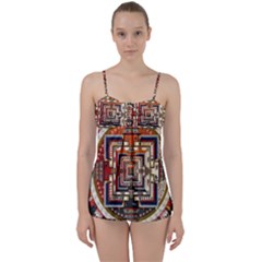 Colorful Mandala Babydoll Tankini Set by BangZart