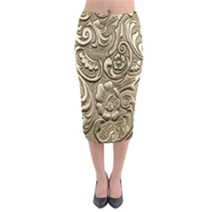 Golden European Pattern Midi Pencil Skirt by BangZart