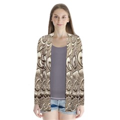 Golden European Pattern Drape Collar Cardigan by BangZart