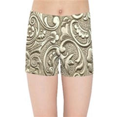 Golden European Pattern Kids Sports Shorts