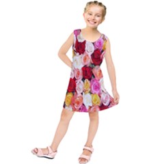 Rose Color Beautiful Flowers Kids  Tunic Dress by BangZart