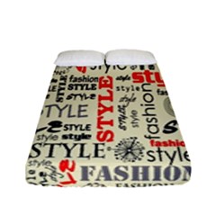 Backdrop Style With Texture And Typography Fashion Style Fitted Sheet (full/ Double Size) by BangZart