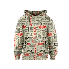 Backdrop Style With Texture And Typography Fashion Style Kids  Pullover Hoodie by BangZart