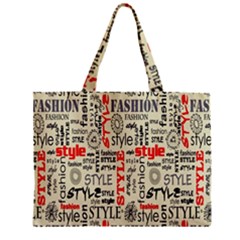 Backdrop Style With Texture And Typography Fashion Style Zipper Mini Tote Bag by BangZart