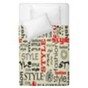 Backdrop Style With Texture And Typography Fashion Style Duvet Cover Double Side (Single Size) View2