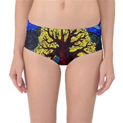 Tree Of Life Mid-waist Bikini Bottoms