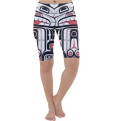 Ethnic Traditional Art Cropped Leggings  by BangZart