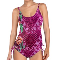 Pink Batik Cloth Fabric Tankini Set by BangZart