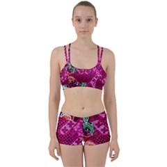 Pink Batik Cloth Fabric Women s Sports Set