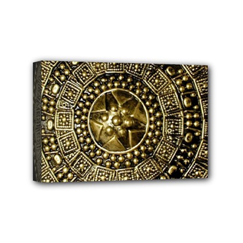 Gold Roman Shield Costume Mini Canvas 6  X 4  by BangZart