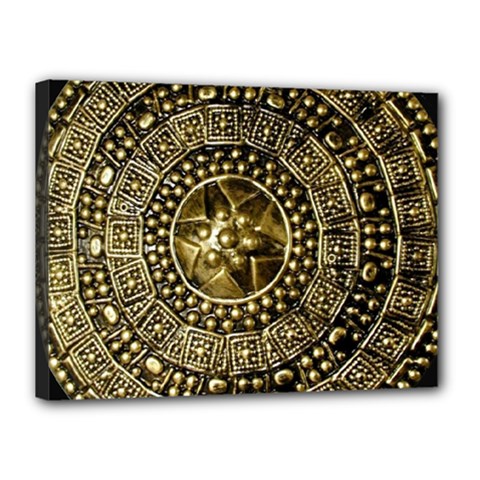 Gold Roman Shield Costume Canvas 16  X 12  by BangZart