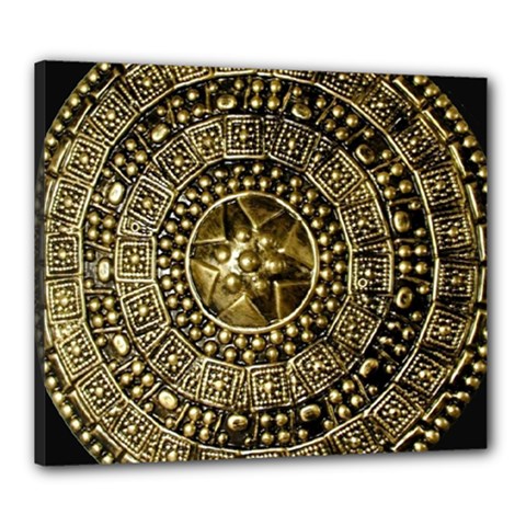 Gold Roman Shield Costume Canvas 24  X 20  by BangZart