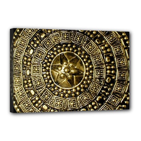 Gold Roman Shield Costume Canvas 18  X 12  by BangZart