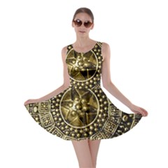 Gold Roman Shield Costume Skater Dress by BangZart