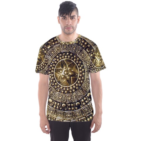 Gold Roman Shield Costume Men s Sports Mesh Tee by BangZart