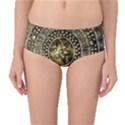 Gold Roman Shield Costume Mid-Waist Bikini Bottoms View1