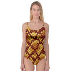 Snake Skin Pattern Vector Camisole Leotard 