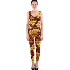 Snake Skin Pattern Vector Onepiece Catsuit