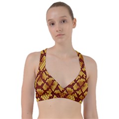 Snake Skin Pattern Vector Sweetheart Sports Bra