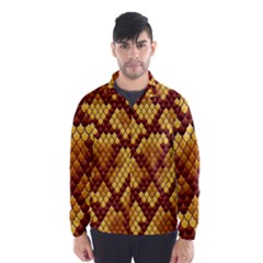 Snake Skin Pattern Vector Wind Breaker (men) by BangZart