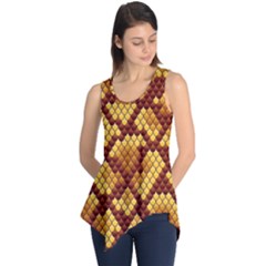 Snake Skin Pattern Vector Sleeveless Tunic by BangZart