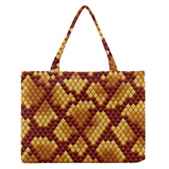 Snake Skin Pattern Vector Medium Zipper Tote Bag by BangZart