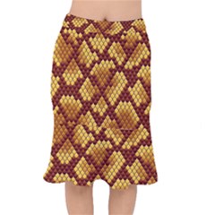 Snake Skin Pattern Vector Mermaid Skirt by BangZart