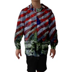 Usa United States Of America Images Independence Day Hooded Wind Breaker (kids) by BangZart