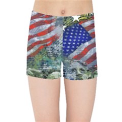 Usa United States Of America Images Independence Day Kids Sports Shorts