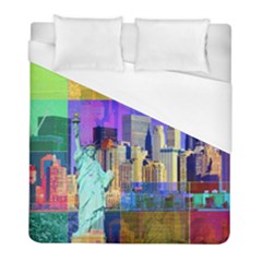 New York City The Statue Of Liberty Duvet Cover (full/ Double Size) by BangZart