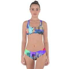 New York City The Statue Of Liberty Criss Cross Bikini Set