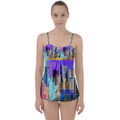 New York City The Statue Of Liberty Babydoll Tankini Set by BangZart