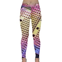 Optics Electronics Machine Technology Circuit Electronic Computer Technics Detail Psychedelic Abstra Classic Yoga Leggings by BangZart