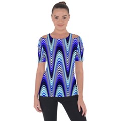 Waves Blue Short Sleeve Top