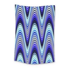 Waves Blue Small Tapestry by Colorfulart23