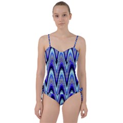 Waves Blue Sweetheart Tankini Set