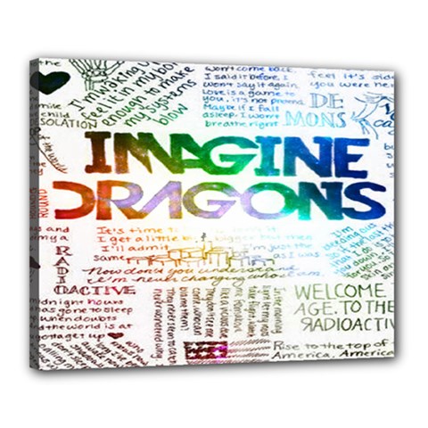 Imagine Dragons Quotes Canvas 20  X 16  by BangZart