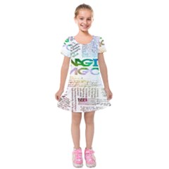 Imagine Dragons Quotes Kids  Short Sleeve Velvet Dress by BangZart