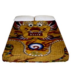 Chinese Dragon Pattern Fitted Sheet (king Size) by BangZart