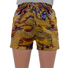 Chinese Dragon Pattern Sleepwear Shorts