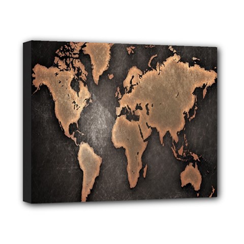 Grunge Map Of Earth Canvas 10  X 8  by BangZart