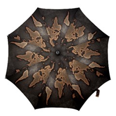 Grunge Map Of Earth Hook Handle Umbrellas (small) by BangZart