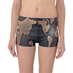 Grunge Map Of Earth Boyleg Bikini Bottoms by BangZart