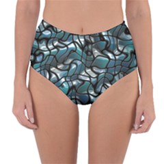 Old Spiderwebs On An Abstract Glass Reversible High-waist Bikini Bottoms