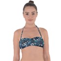 Old Spiderwebs On An Abstract Glass Halter Bandeau Bikini Top View1